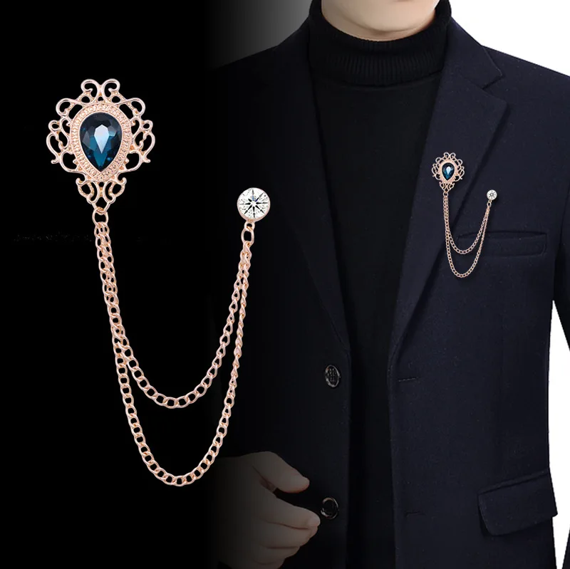 Men'S Accessories Jewelry - جديد خمر شرابة سلسلة حجر الراين