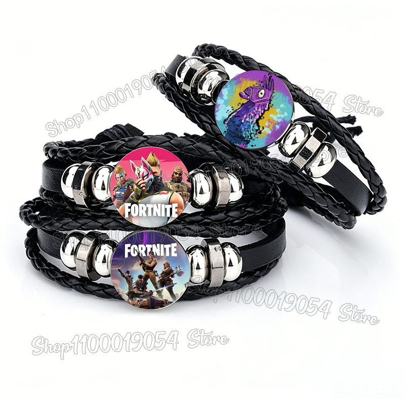 Men Accessories For Birthday Gift - سوار منسوج من الجلد بتصميم لعبة