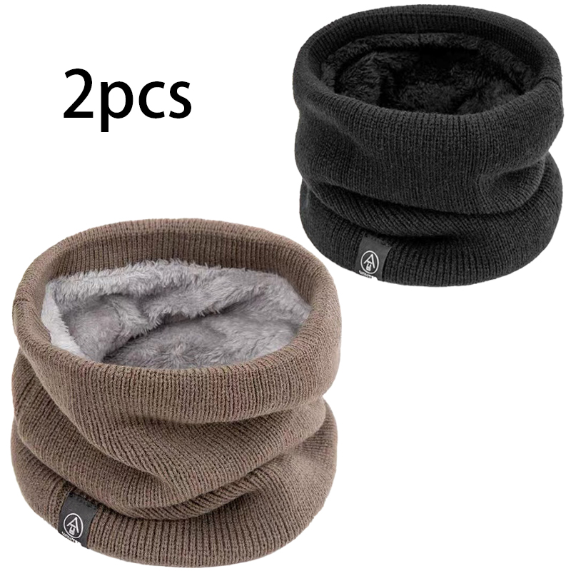 Men Accessories Hk - عبوتان من الأوشحة المبطنة بالصوف، مقاومة