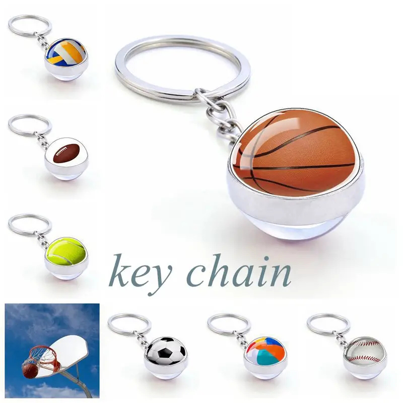 Men'S Volleyball Accessories - الرياضة كرة القدم كرة زجاجية قلادة