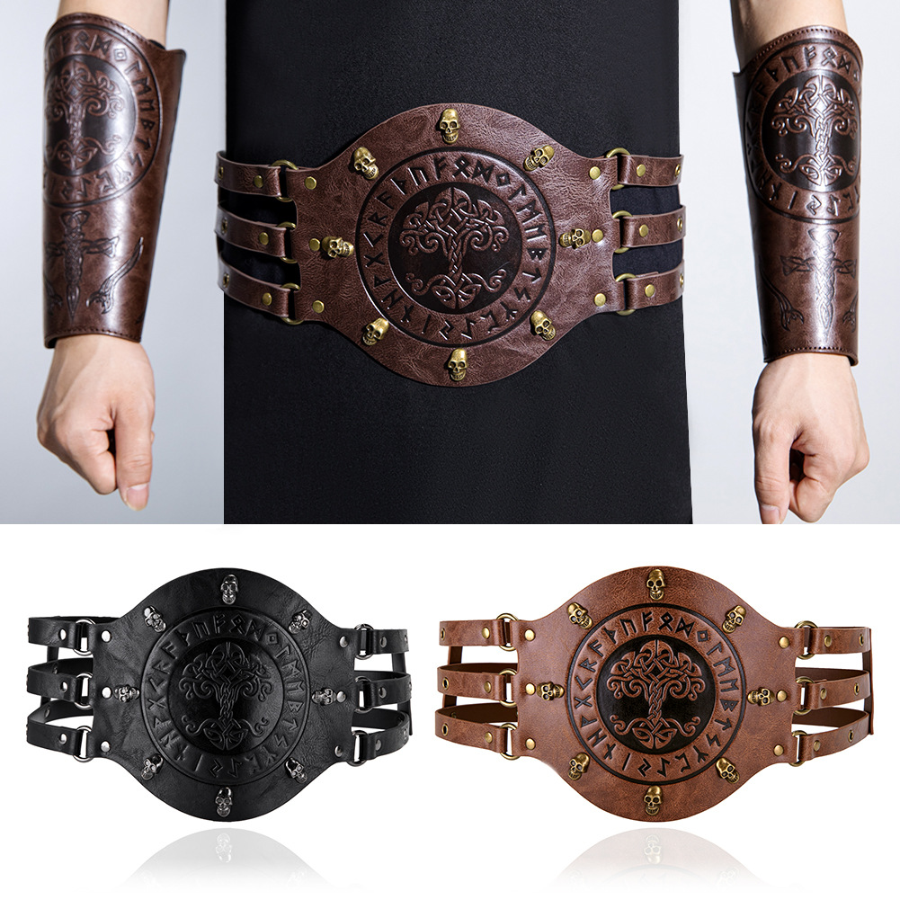 Men Accessories Style - حزام كورسيه عريض على الطراز القروسطي،