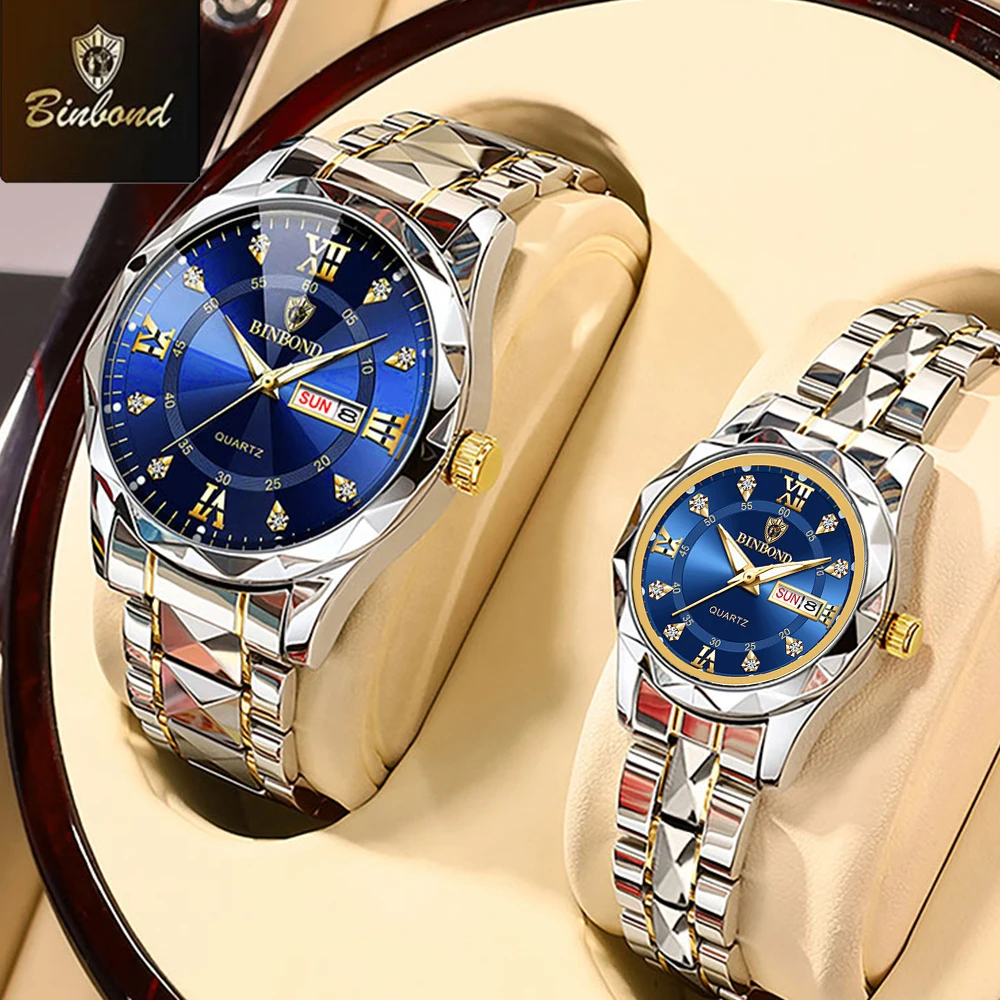 Men'S Accessories Display - BINBOND 2 قطعة/المجموعة زوجين الساعات موضة