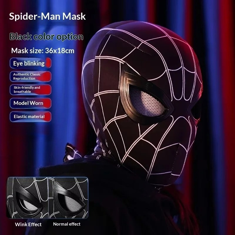قناع سبايدرمان بعيون متحركة، إ - مراجعة Men'S Accessories Display وسعره