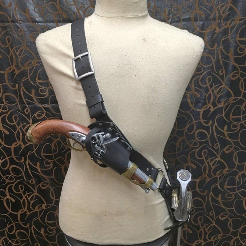 حزام كتف من الجلد على طراز الق - مراجعة Men Accessories Style وسعره