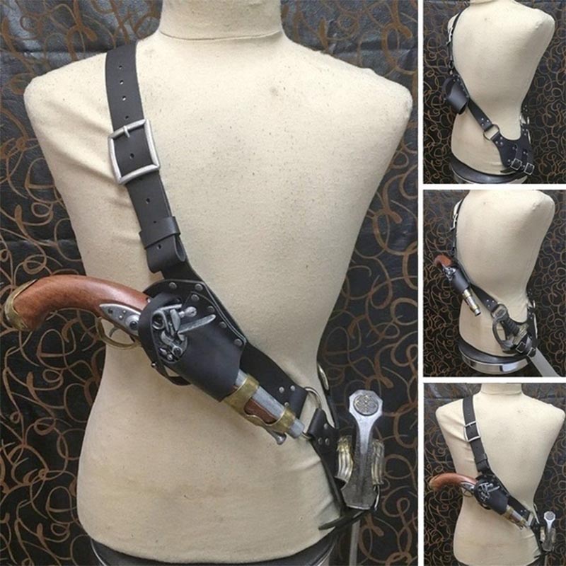 حزام كتف من الجلد على طراز الق - مراجعة Men Accessories Style وسعره