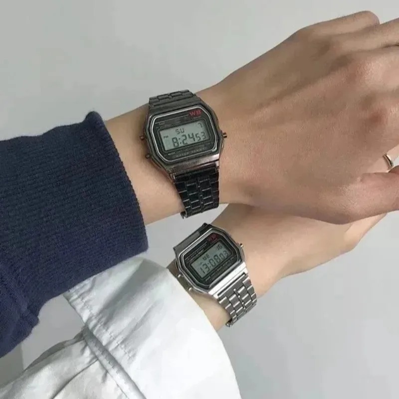 ساعات فاخرة F91W بحزام فولاذي، - مراجعة Men'S Accessories Display وسعره