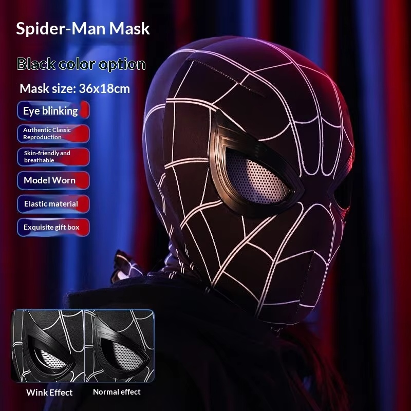 قناع سبايدرمان بعيون متحركة، إ - مراجعة Men'S Accessories Display وسعره
