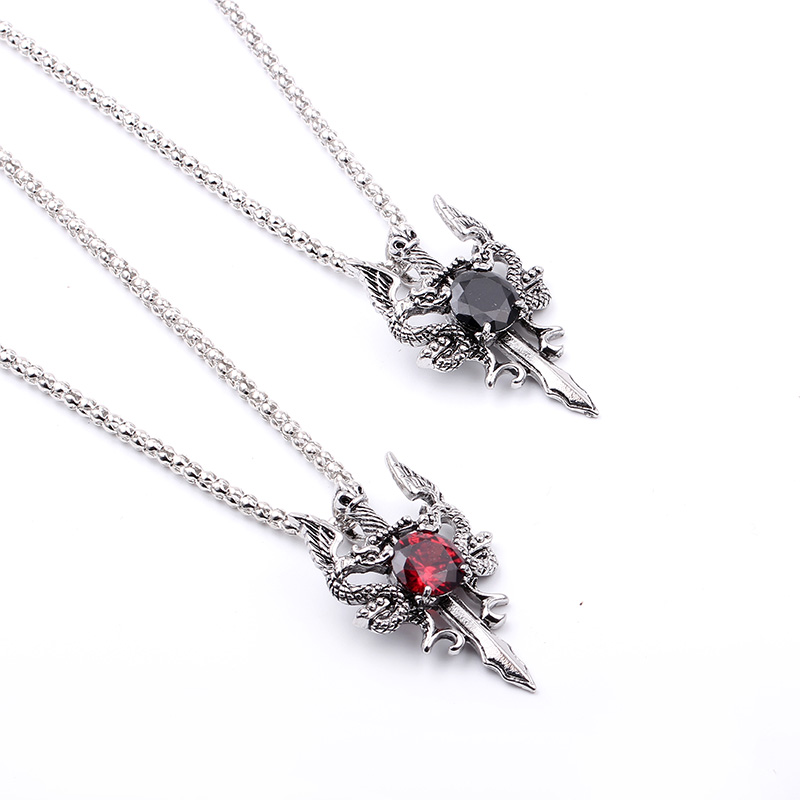 قلادة صليب بحجر أسود على شكل ت - مراجعة Men'S Accessories Jewelry وسعره